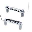 Guyker Guitar Tune-O-Matic Bridge and Stop Bar Tailpiece Combo Replacement Compatible with LP SG EPI 6 String Electric Guitar(GS001 + GM005, chrome)