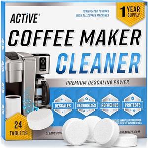 Coffee Machine Cleaner Descaler Tablets - 22 Count, Compatible With Nespresso, Keurig, Ninja, Delonghi, Miele, Coffee Maker Pot Descaling & Cleaning Tabs, Descale Drip Coffe And Espresso Machines