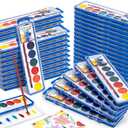 72 Pack Watercolor Paint Set, Washable Watercolor Paint Bulk for Kids, Water Color Paint with Paint Brushes, Ideal Gifts for Party Favors, School Supplies & Classroom Prizes, Art Activities, 8 Colors