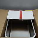 Cat Litter Box Stainless Steel Large Metal High Sided Rustproof Easy to Clean Stainless Steel Litter Box for Cats Rabbits (19.5" L x 13.6 W x 5.9" H)