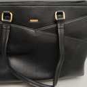 LOVEVOOK Laptop Tote Bag for Women 15.6 Inch Waterproof Leather Computer Bags Business Office Work Briefcase Black