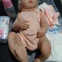 RXDOLL 18 Inch Lifelike Reborn Baby Dolls Similar Silicone Full Body Vinyl Girl Realistic Newborn Baby Dolls That Look Real Anatomically Correct Washable Toy Xmas Gifts