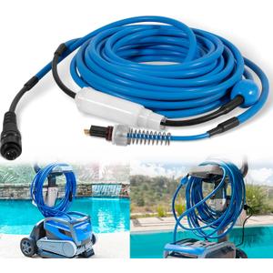 9995861 Cable and Swivel DIY 2 Wire for Dolphin Robotic Pool Cleaners Nautilus(Old), DX3, Advantage Plus, Endeavor, Atlantis, Primal X3, DX3S, Orion, M3, Saturn(Old), Quest & Neptune 60FT/18M