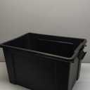 IRIS USA 5 Gallon Lockable Storage Bins with Lids, 5 Pack - Made in USA, Heavy Duty, Stackable Containers, Garage Organizing Bins Moving Tubs, Rugged Sturdy Equipment Utility Box - Black