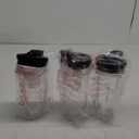 Ninja Blender Cups Replacement 24oz  Compatible with Ninja BN401, BL450, BL456, BL480, BL2012, BN751, BN801, SS101, SS151  3 Pack with To-Go Lids