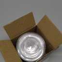 98mm Clear Flat Lids with Straw Slot, Plastic Disposable PET Cup Lids for 12, 16, 20 and 24 oz Cups for Iced Coffee Ice Cream Milkshake Party Supplies, Pack of 35