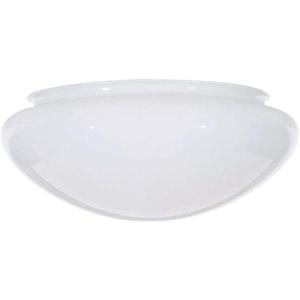 7.5-Inch White Mushroom Glass Shade - 5-7/8-Inch Fitter Opening