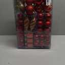 Sattiyrch 76ct Christmas Tree Ornaments Set,Red Shatterproof Christmas Balls Decorations,Xmas Decorative Hanging Ornaments(Red)