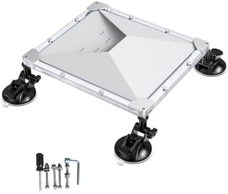 Kitclub 3-in-1 Starlink Mini Mount - Protective Cover + Suction Cup - Fits 1/4" Threaded Holes - Waterproof for Car, RV, Truck, Boat - Heavy-Duty Suction (22+ lbs)