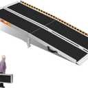 Portable Wheelchair Ramp 5FT, Non-Skid Aluminum Ramps for Wheelchairs for Home Steps, 800 LBS Capacity Handicap Ramp for Doorway, Threshold, Front Porch, Entry, Stairs