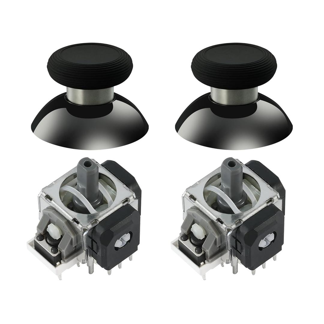 GuliKit TMR Magnetic Joystick Replacement Kit for PS5 DualSense Controller,Anti-Drift Electromagnetic Stick Repair Module with Thumbstick Caps, Soldering Required(Not for DualSense Edge) (NS51-PS5-Black)