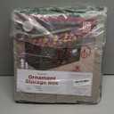 ZOBER Large Christmas Ornament Storage Box - Stores 128 3" Ornaments, With Dividers - Ornament Organizer Storage Box, Durable Christmas Containers Holder - Extra Pockets, Dual Zipper - Green