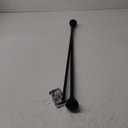 Kenney August Standard Steel Decorative Window Curtain Rod, 28-48" Adjustable Length, 5/8" Dia., Matte Black