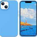 BENTOBEN Compatible with iPhone 14 Case, Liquid Silicone Gel Rubber Bumper Microfiber Lining Hard Back Shockproof Protective Phone Cover for iPhone 14 6.1",Cyan Blue