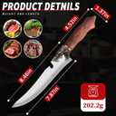 DRAGON RIOT Sharp Boning Knife for Meat Cutting, Full Tang Meat Deboning Knives with Sheath High Carbon Steel for Home Kitchen