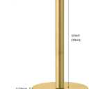 Stainless Steel Gold Paper Towel Holder Countertop for Kitchen Bathroom, Standing Paper Towel Holder with Weighted Base.