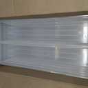 Akro-Mils 30128 Plastic Shelf Bins, Heavy Duty Storage Bins for Garage, Closet, and Drawer Organization, 18-Inch x 4-Inch x 4-Inch, Clear, 12-Pack