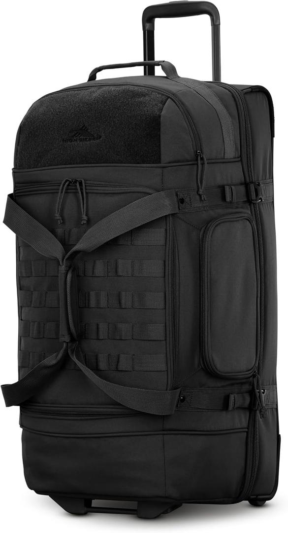 High Sierra Pathsetter Large Wheeled Rolling Duffle - Black
