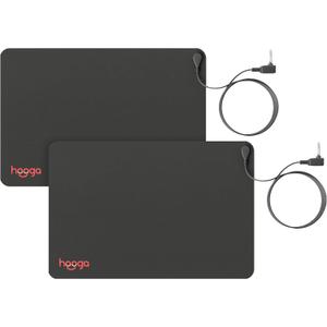Hooga Grounding Mat 2 Pack for Sleep, Energy, Pain Relief, Inflammation, Balance, Wellness Earth Connected Therapy Indoor Grounding at Home, Office, Work 15 Foot Cord Included Conductive Carbon