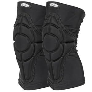 PowerPress EVA Foam Kneepads - Work Knee Pad for Men or Women with Silicone Grip - Pads for Knees for Basketball, Dance or Volleyball - Foam Comfort Knee Sleeve for Adults