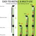 17 Balls Pickleball Ball Retriever & Ball Holder Storage with Strap, Back Saver for Pickleball Accessories, Quick for Pickleball Tube Ball Pickup (Green)