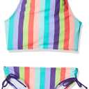 Kanu Surf Girls' Daisy UPF 50+ Beach Sport Halter Tankini 2-Piece Swimsuit (14, Vera Purple)