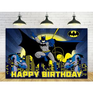 Hero Backdrop for Birthday Party Decorations Blue Background for Baby Shower Party Cake Table Decorations Supplies Superhero Theme Banner 5x3ft