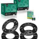 YHTAUTO 4x100/4x108/4x4.5 Wheel Spacers 12mm w/o Bolts Fits Ford Focus, Honda Civic, Nissan Altima, Toyota, Hyundai, Acura Models, 4 Lug Tire Spacers w/ 73.1mm Center Bore, 4PCS Black