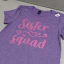 Sister Squad Shirt. Matching Family, Relaxed Modern Fit, Cotton Blend Unisex T-Shirt. Adult Sisters Shirts. Purple, Size M