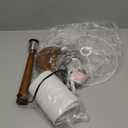 18.5" Tall Table Lamp for Living Room, Dimmable Modern Walnut Wood Desk Lamps for Bedroom, UL Listed Nightstand Lamp, End Table Lamps for Entryway, Console, Office, Dorm, White Line Shade