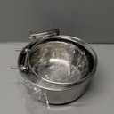 Crate Dog Bowls, Removable Stainless Steel Dog Bowl for Food and Water, Pet Kennel Hanging Food Water Feeder Station for Small/Medium/Large Pets, (7.1"x2.6" & 6.3"*2.4", Silver)