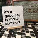 2 x Painting Gifts for Women Men, Birthday Christmas Gifts for Artist Art Lover Students Painter, Art Lover Artist Birthday Gifts for Teacher, Artist Decor Sign, Good Day