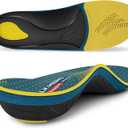 Walkhero Arch Support Inserts for Men & Women - Plantar Fasciitis Insoles with Max Cushion, Orthotics for Heel Pain Relief, Work Boots, Standing All Day (Mens 5-5.5 | Womens 7-7.5, Autumn Yellow)