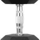 HulkFit Rubber Coated Hex Dumbbells, Anti-Roll Hand Weights, Non-Slip Ergonomic Handle Low Odor for Home Gym (Pack of 1)