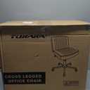 Criss Cross Chair,Thick Padded Cross Legged Office Chair,Black, X-Large
