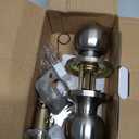 Keyed Entry Door Knob with Lock and Key, Exterior and Interior Door Lock for Bedroom, Entry Door Handle for Front DoorSatin Nickel (1 Pack)