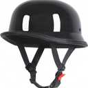German Style Motorcycle Helmet, Thin Skull Cap Half Helmet for Adult Men Women, Novelty DOT Half Shell Helmet, Retro Half Face Helmet for Cruiser Scooter Chopper, DOT Approved (Large)