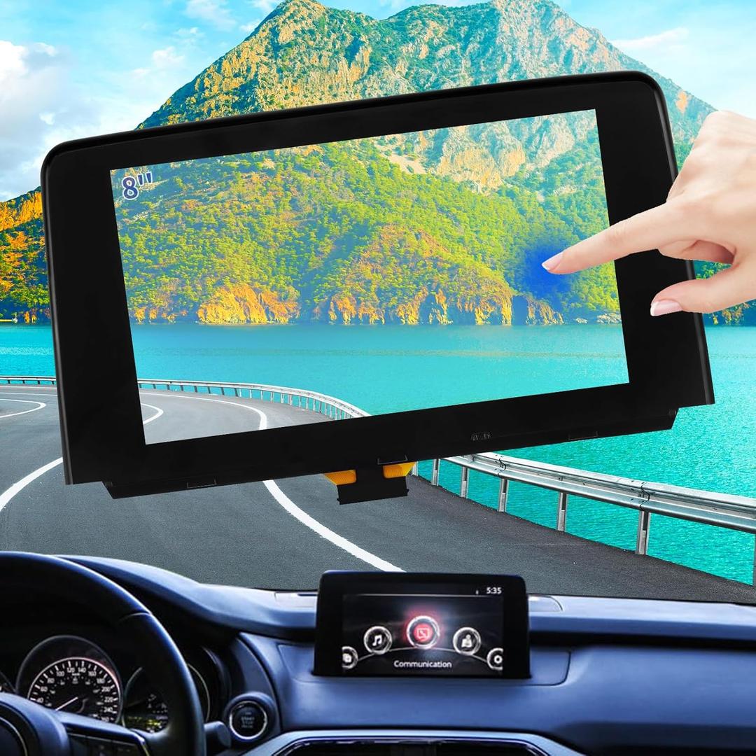 TsuperU 8" Touch Screen Digitizer Replacement for Mazda CX-9 CX9 Sport Grand Touring GS GT Radio Screen 2016 2017 2018 2019, Touchscreen fit TK49-611J0 TK49-611JA TK49-611JB OEM Navigation System