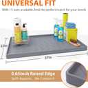 TigeJoy 37" x 22" Under Sink Mats for Kitchen Waterproof, Leak-Proof Silicone Mat Sink Protector and Cabinet Liner, Kitchen Essentials Organizer and Storage, Boot or Shoe Tray, Pet Feeding Mat