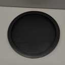 Round Decorative Tray for Coffee Dining Table Countertop Small Wooden Serving Trays Farmhouse Kitchen Home Living Room Decor and Bathroom Accessories Tray Black Rustic Wood Candle Centerpiece Trays (11")