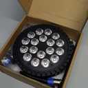 SHEHDS LED Stage Par Lights LED 18X18W DJ Stage Lights RGBWA+UV 6in1 Wash/Strobe Effect DMX512 Control Sound Activated Aluminum Alloy Shell Uplighting Lights for Concerts Family Party- Pack of 1