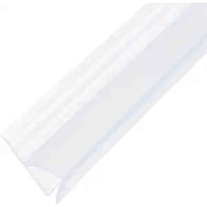 uxcell Shower Door Side Seal, Widen F-Type Shower Door Sweep for 1/4" Glass 86.5" Long Frameless Glass Door Seal Strip Stop Shower Leaks, Clear
