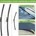 PARRATI Windshield Wipers for Ford Escape 2013-2019,28"+28" Front and 11" Rear,OEM Replacement Wiper Blades,Quiet & Streak-Free(Set of 3)