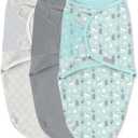SwaddleMe by Ingenuity Original Swaddle, 100% Cotton, Improves Sleep & Calms Startle Reflex, 0-3 Months, 3-Pack - Our Tall Friends