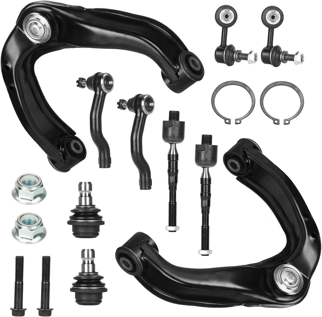 Front Upper Control Arms Suspension Kits Fit for Nissan Frontier 2005-2019, Pathfinder 2005-2012, Xterra 2005-2015, 10 PCS