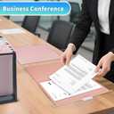 25-Pack Pastel Hanging File Folders, Letter Size with 1/5-Cut Tabs, 35 Transparent Label Cards, 50 Sticker LabelsHome Office & Filing Cabinets