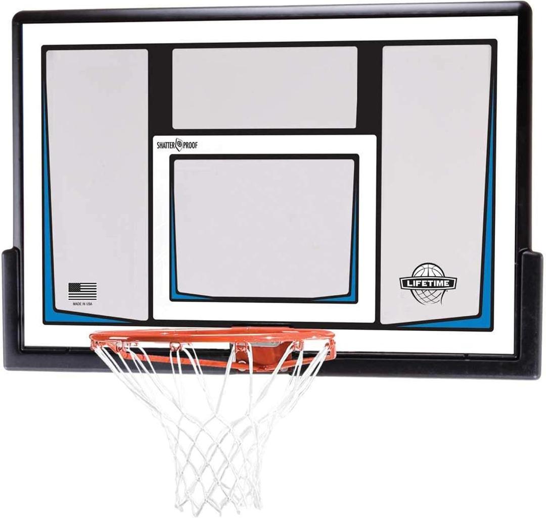 Lifetime 50 Inch Shatterproof Fusion Backboard and Rim Combo, Mounting Kit Sold Separately