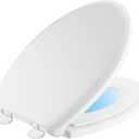 Delta Faucet 833902-N-WH Sanborne Elongated Potty Training Nightlight Toilet Seat with Slow Close and Quick-Release, White