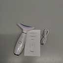 7 Color Galvanic Machines - Red Light Therapy for Face and Neck, Face Massager Tool for Wrinkles, Double Chin, Vibrating Facial Massager with Thermals, White