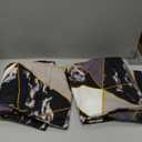 Cottonight Black Queen Comforter Set Geometric Black Marble Bedding Comforter Set Full Plaid Cotton Modern Lightweight Black White with Gold Lines Comforter for Women Men